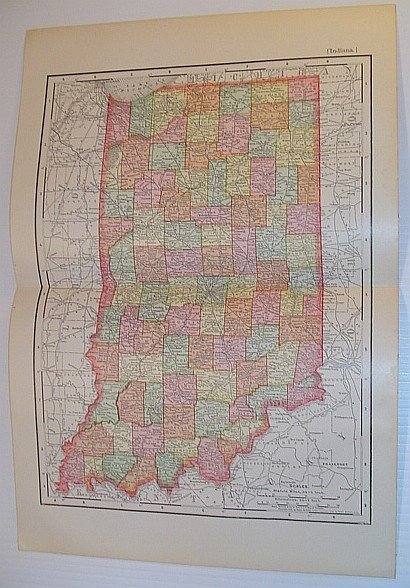 Rand, McNally & Co.'s 1901 State Map of Indiana - …