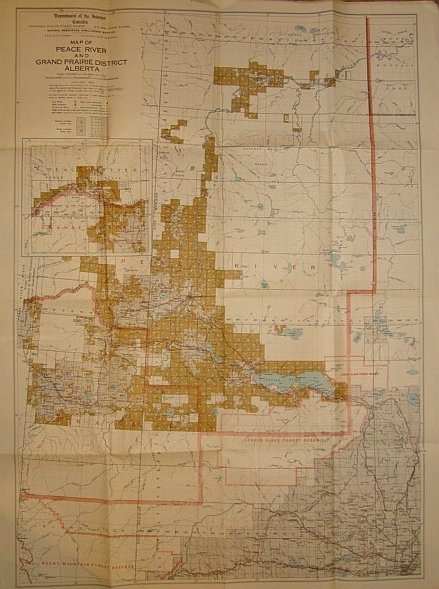 Map of Peace River and Grand Prairie District, Alberta, January …