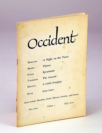 Occident, Spring 1961, New Series, Volume I