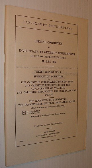 Staff Report No. 4 - Summary of Activities of the …