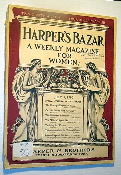 Harper's Bazar (Bazaar) - A Weekly Magazine for Women, July …