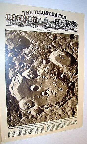 The Illustrated London News (ILN), December 27, 1952 - Cover Photo of the First Portrait of the Moon By the World's Largest Telescope at the Palomar Observatory