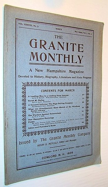The Granite Monthly - A New Hampshire Magazine Devoted to …