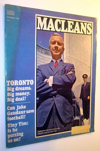 Maclean's Magazine, November 1968: Cover Photo of Toronto Supermayor William …