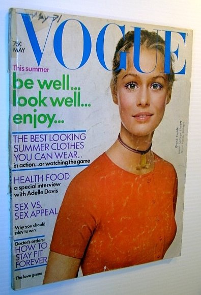 Vogue Magazine (US) May 1971 - Lauren Hutton Cover Photo