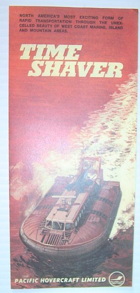 TimeShaver: 4-Panel Brochure for a Passenger Hovercraft Service Which Connected …