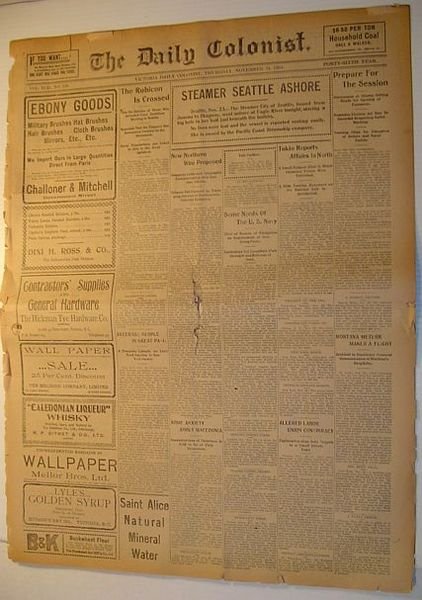 The (Victoria, British Columbia) Daily Colonist Newspaper: Thursday, November 24, …