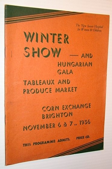 Programme for "Winter Show - and Hungarian Gala - Tableaux …