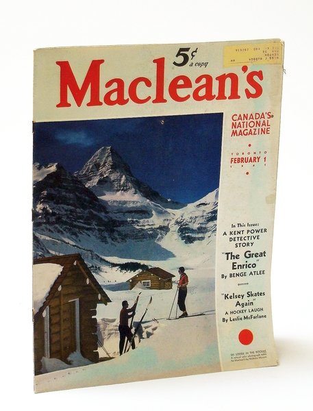 Maclean's, Canada's National Magazine, February (Feb.) 1, 1941, Vol. 54, …