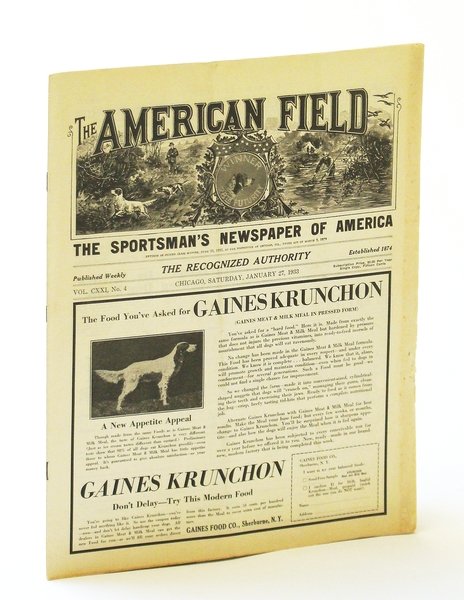 The American Field - The Sportsman's Newspaper of America, Vol. …