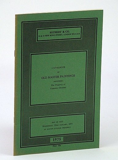 Sotheby & Co. Catalogue of Old Master Paintings, 22 January …