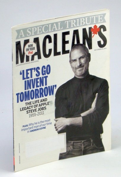 Maclean's Magazine, October 24, 2011 - Steve Jobs Tribute Issue