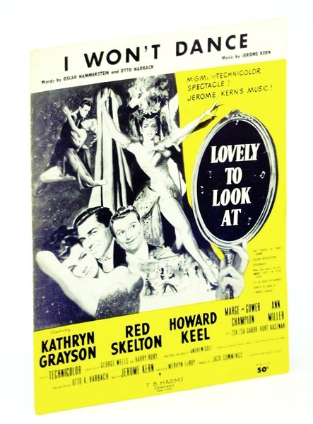 I Won't Dance: Piano Sheet Music with Lyrics