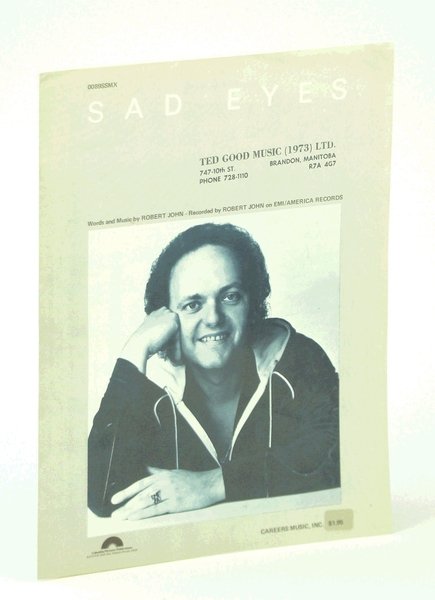 Sad Eyes: Piano Sheet Music with Lyrics and Guitar Chords