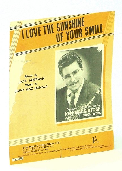 I Love the Sunshine of Your Smile: Sheet Music For …