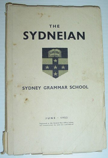 The Sydneian, June 1952 - Sydney (Australia) Grammar School