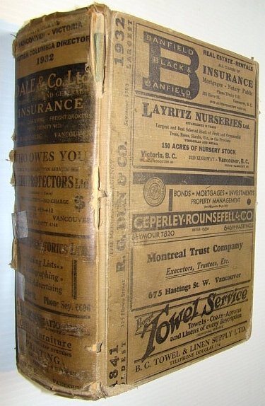 Wrigley's British Columbia Directory 1932 - Volume 42