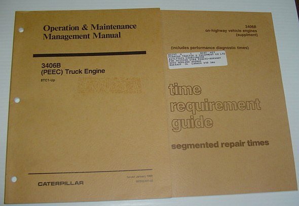 Operation and Maintenance Management Manual: Caterpillar 3406B (PEEC) Diesel Truck … | Immagine principale