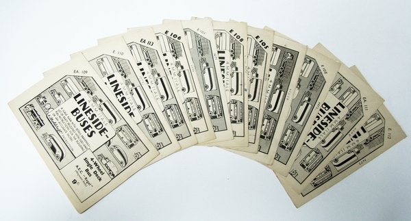 Lot of Eleven 4mm Scale Lineside Lorries Model Plans