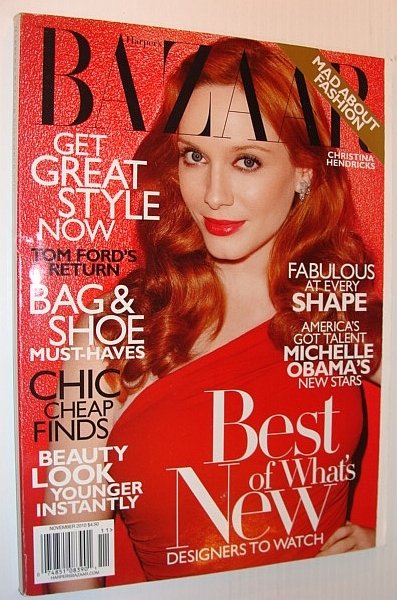 Harper's Bazaar Magazine (USA), November 2010 - Christina Hendricks Cover