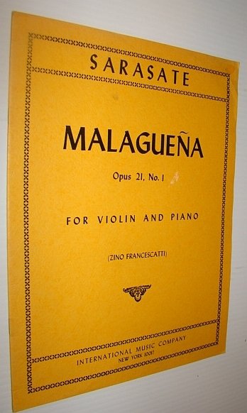 Malaguena Opus 21, No. 1 for Violin and Piano - …