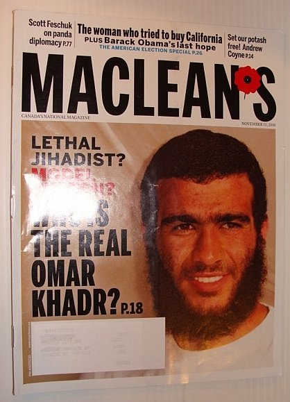 Maclean's Magazine, November 15, 2010 - Omar Khadr Cover Photo