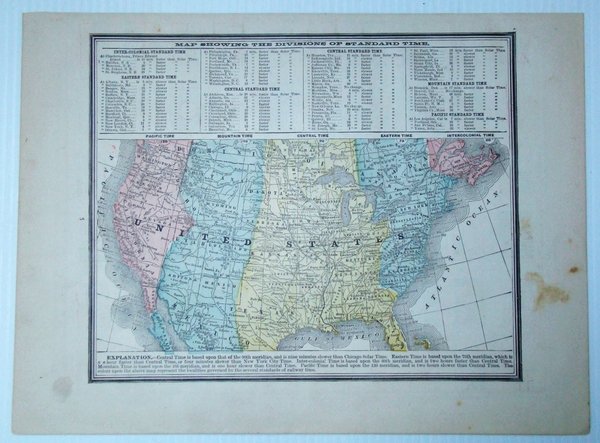 1889 Color Map of the Lower 48 States of the …