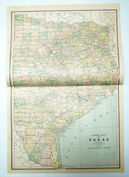 1889 Color Map of the Eastern Half of the State …