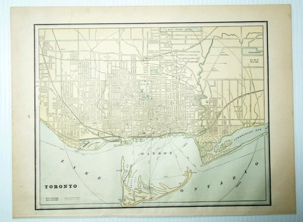 1889 Color Map of the City of Toronto, Ontario