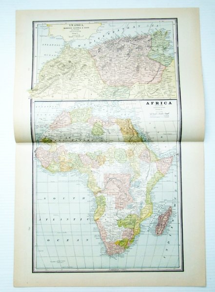 1889 Color Map of Australia and Tasmania
