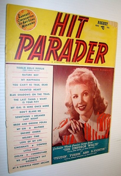 Hit Parader Magazine, August 1948 Vol. VI No. 9