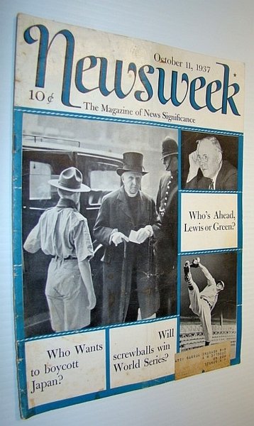 Newsweek Magazine, October 11, 1937