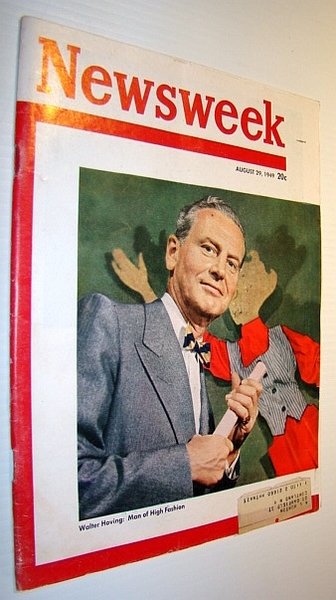 Newsweek Magazine, August 29, 1949 - Walter Hoving Cover Photo