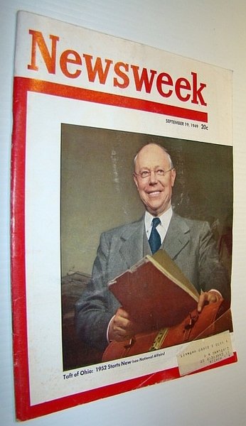 Newsweek Magazine, September 19, 1949 - Cover Photo of Robert …