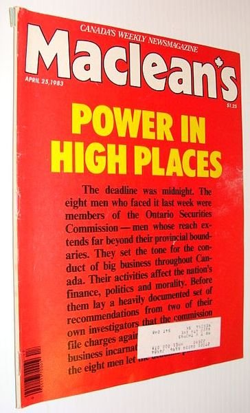 Maclean's Magazine, April 25, 1983 - Hugh Hefner