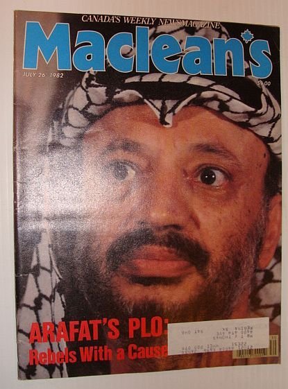 Maclean's Magazine, July 26, 1982 - Yasser Arafat Cover Photo