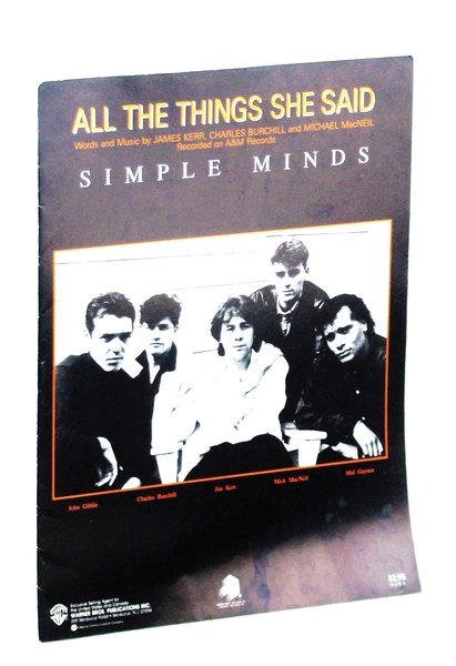 All the Things She Said: Sheet Music for Voice and …