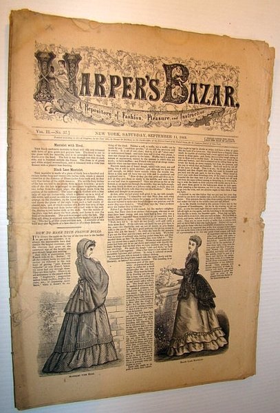 Harper's Bazar (Bazaar), September 11, 1869 - A Repository of …