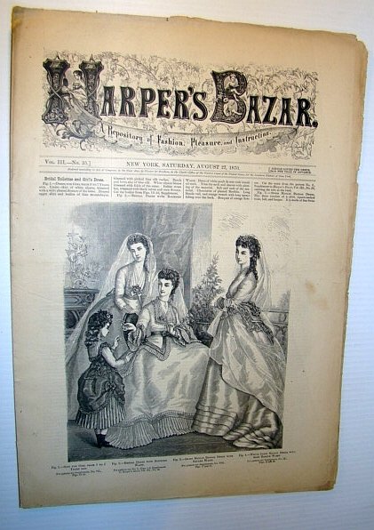 Harper's Bazar (Bazaar) Magazine, August 27, 1870 - A Repository …