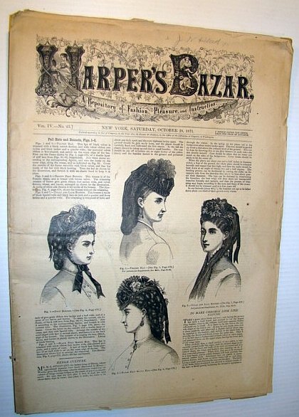 Harper's Bazar (Bazaar) Magazine, October 28 1871 - A Repository …