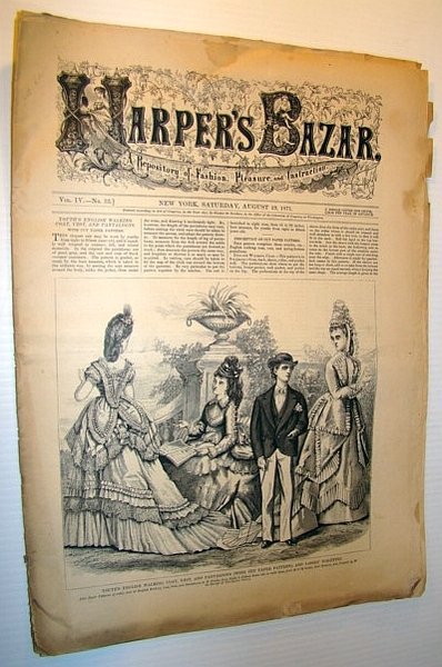 Harper's Bazar (Bazaar) Magazine, August 19, 1871 - A Repository …