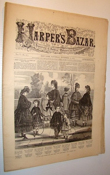 Harper's Bazar (Bazaar) Magazine, November 23, 1872 - A Repository …