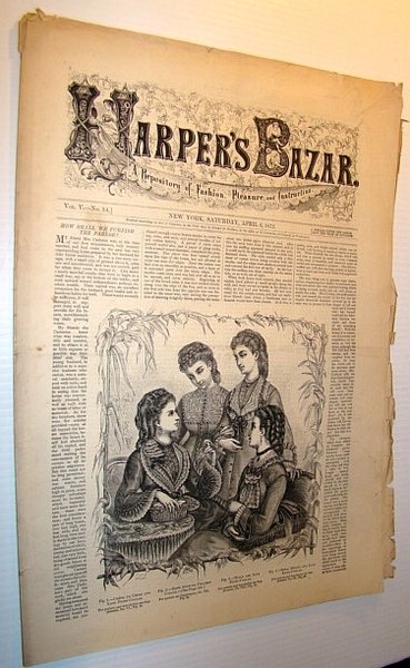 Harper's Bazar (Bazaar) Magazine, April 6, 1872 - A Repository …