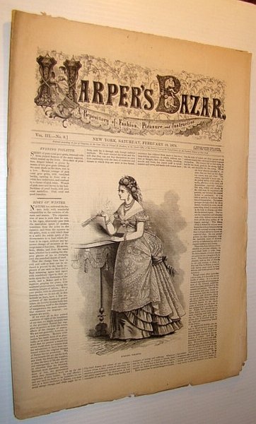 Harper's Bazar (Bazaar) Magazine, February 19, 1870 - A Repository …