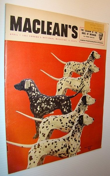 Maclean's Magazine, April 1, 1953 - Dalmations on Cover / …