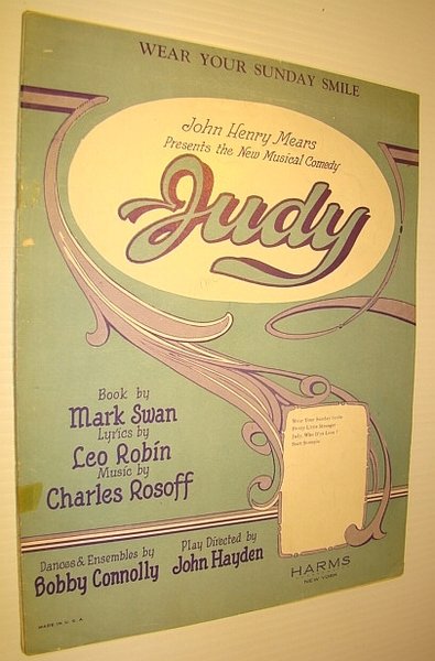 Wear Your Sunday Smile (Judy and Jack) - Sheet Music …