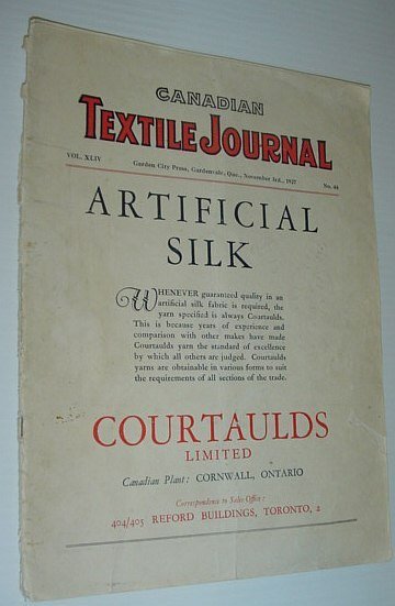 Canadian Textile Journal, 3 November 1927 - Volume XLIV, No. …