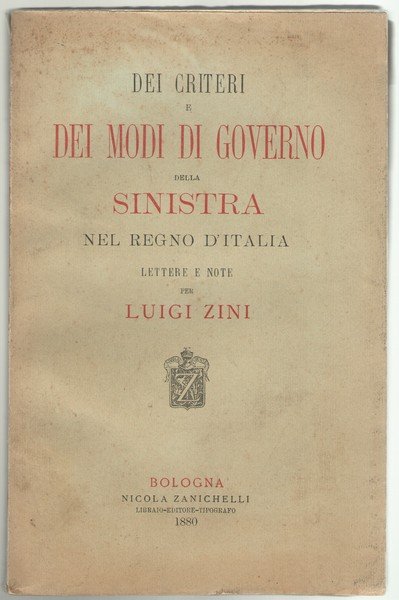 Dei criteri e dei modi di governo della sinistra nel …