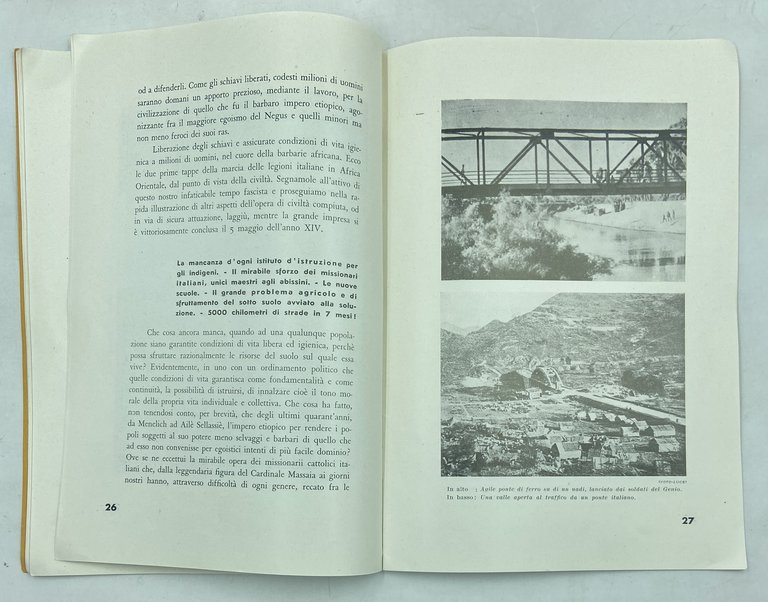 2 Ottobre 1935 - 5 maggio 1936. PACE ROMANA E …