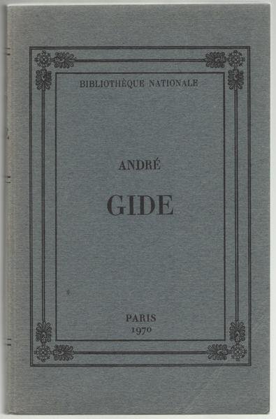 Bibliothèque Nationale. André Gide.